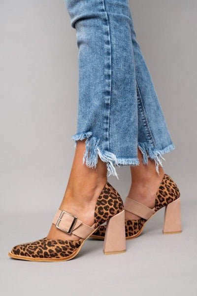 Avano™ | Leopard Print Suede Heeled Sandals