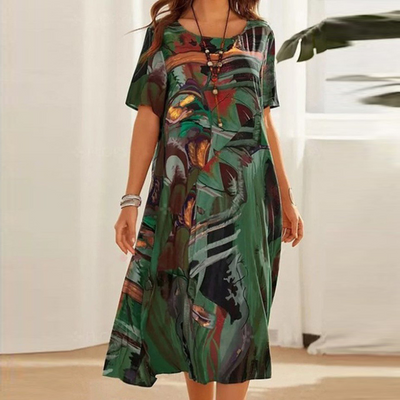 Mira™ - Casual Plus-size Tie Dress
