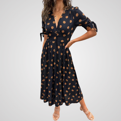 Annalise™ | Elegant Polka Dot Dress