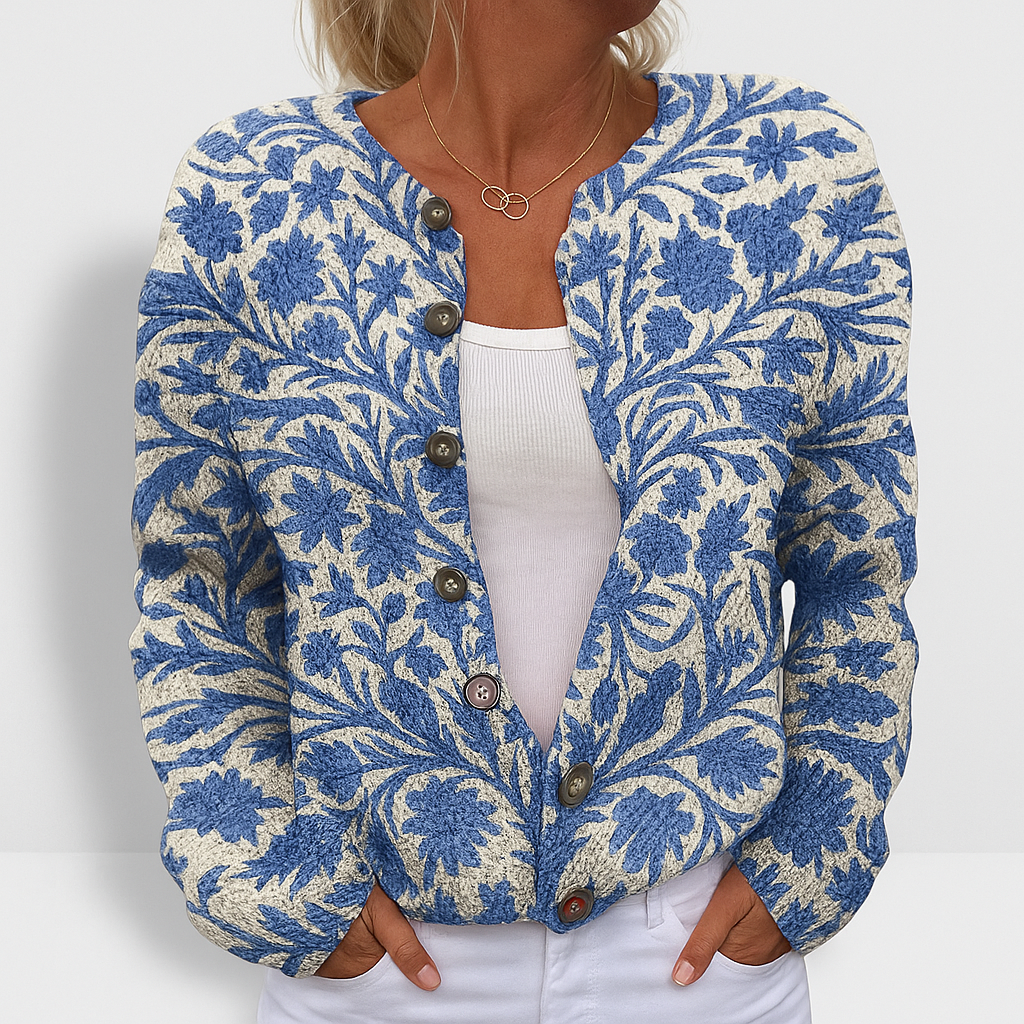 Alina | Women’s Floral Knit Cardigan | Versatile Fit
