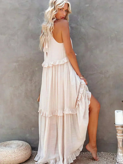 Landry - Chic Ruffle Trim Sleeveless Dress