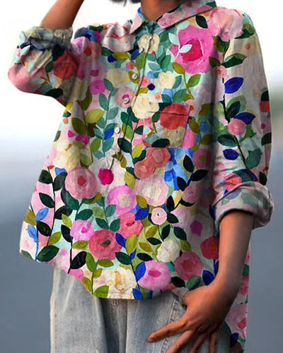 Fenna – Cheerful Blouse with Floral Print