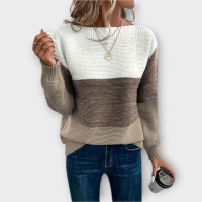 Ainsley | Women Colourblock Knit Sweater | Soft & Eye-Catching