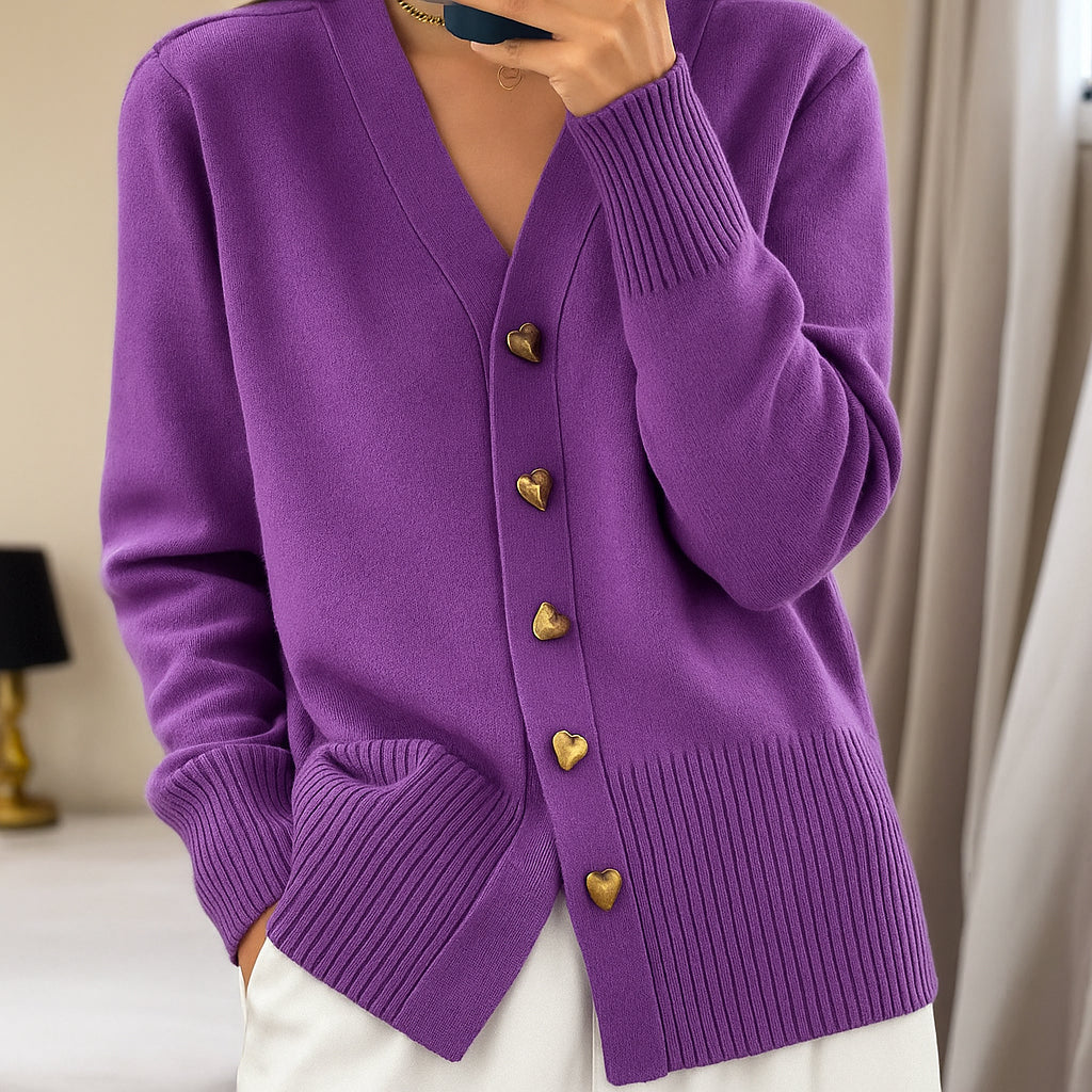 Alyra | Women Buttoned Knit Cardigan | Light Comfort
