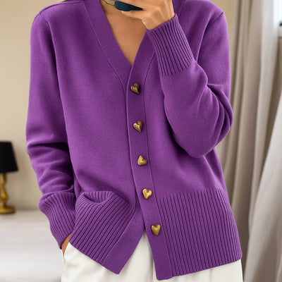 Alyra | Women Buttoned Knit Cardigan | Light Comfort