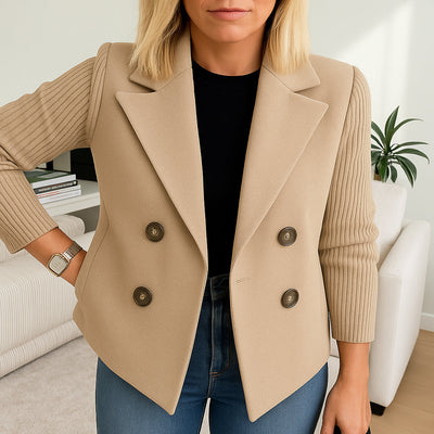 Ruby | Women Structured Blazer | Knit-Sleeve