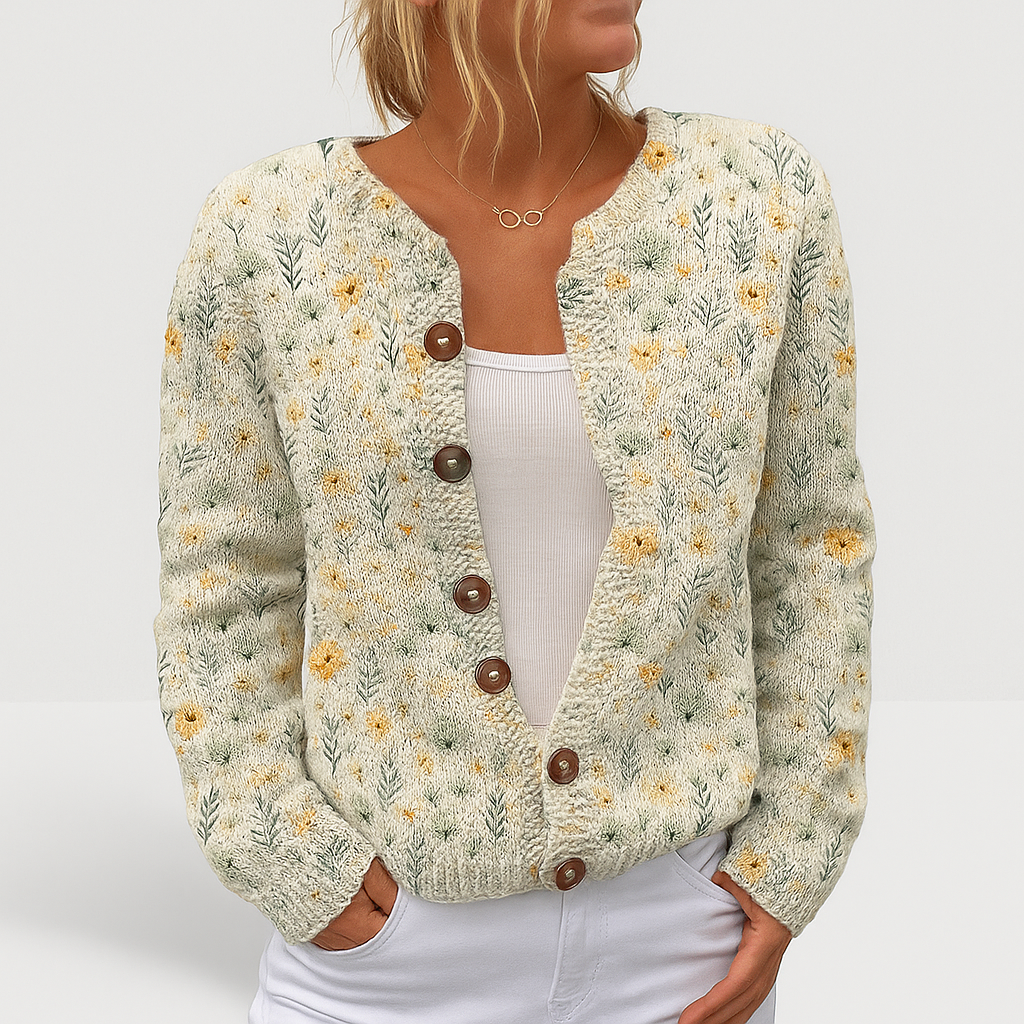 Alina | Women’s Floral Knit Cardigan | Versatile Fit