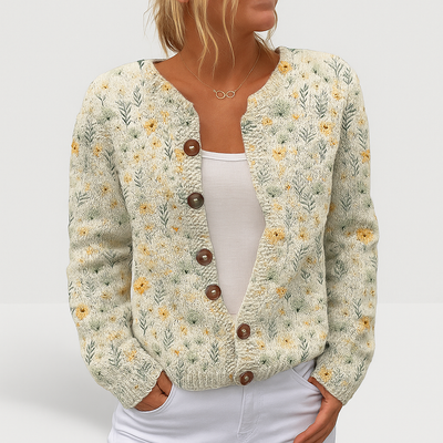 Alina | Women’s Floral Knit Cardigan | Versatile Fit