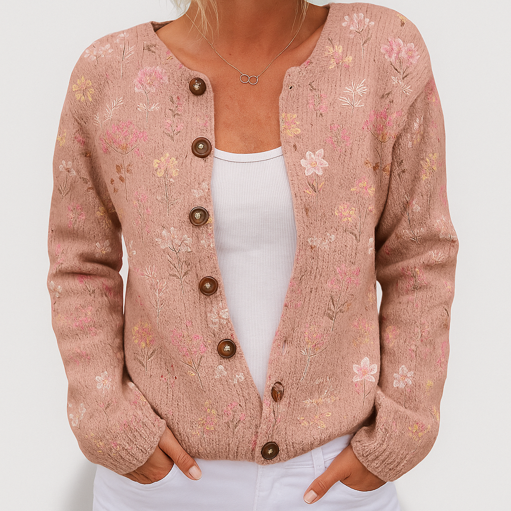 Alina | Women’s Floral Knit Cardigan | Versatile Fit