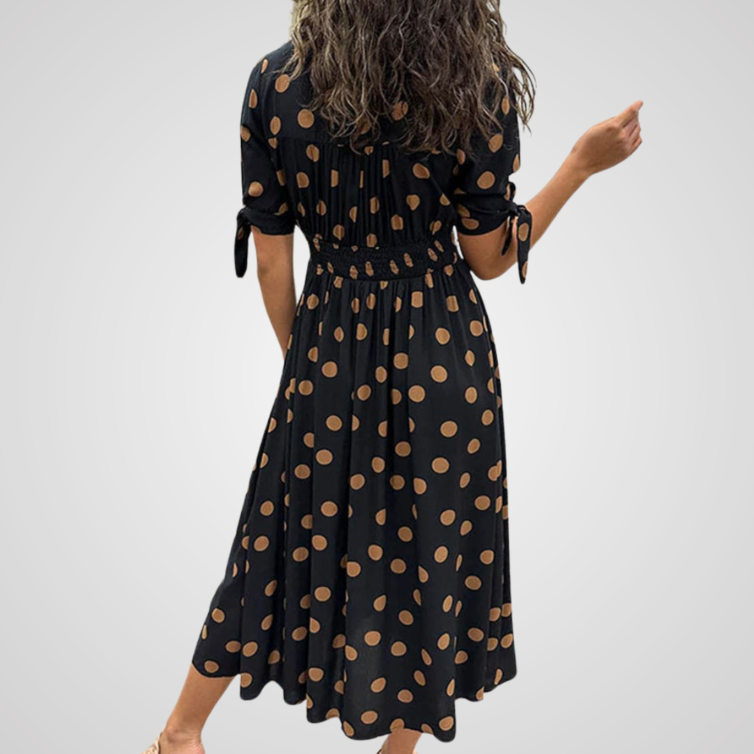 Annalise™ | Elegant Polka Dot Dress