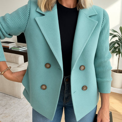 Ruby | Women Structured Blazer | Knit-Sleeve