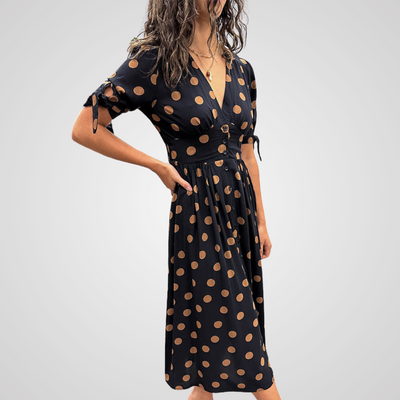 Annalise™ | Elegant Polka Dot Dress