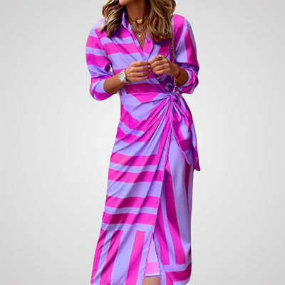 Lori™ | Tailored Shirt Dress with Print