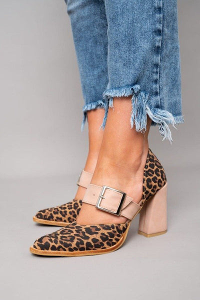 Avano™ | Leopard Print Suede Heeled Sandals