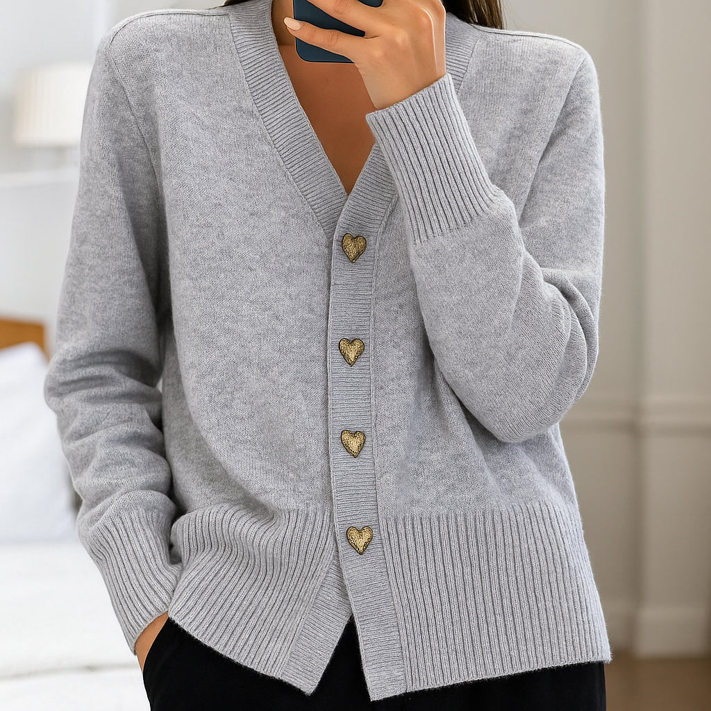 Alyra | Women Buttoned Knit Cardigan | Light Comfort