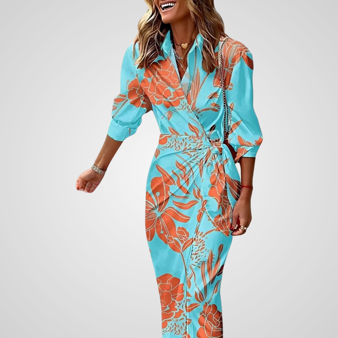 Lori™ | Tailored Shirt Dress with Print