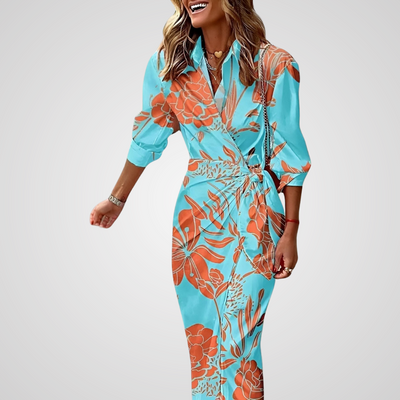 Lori™ | Tailored Shirt Dress with Print