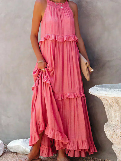 Landry - Chic Ruffle Trim Sleeveless Dress