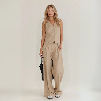 Anita | Casual Set in Handcrafted Linen