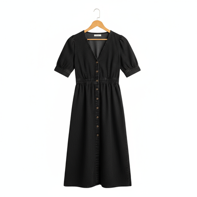 Sofia Button-Down Denim Dress – Effortless Everyday Style