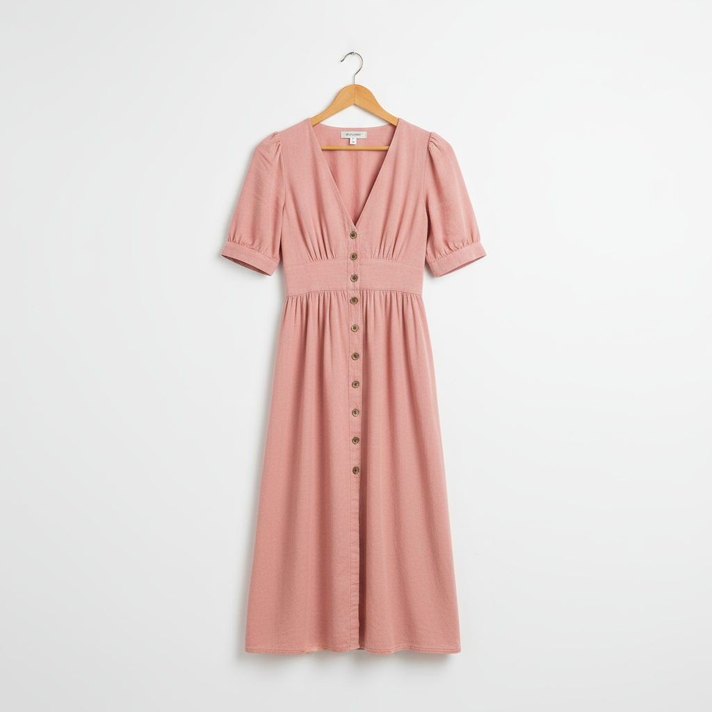 Sofia Button-Down Denim Dress – Effortless Everyday Style