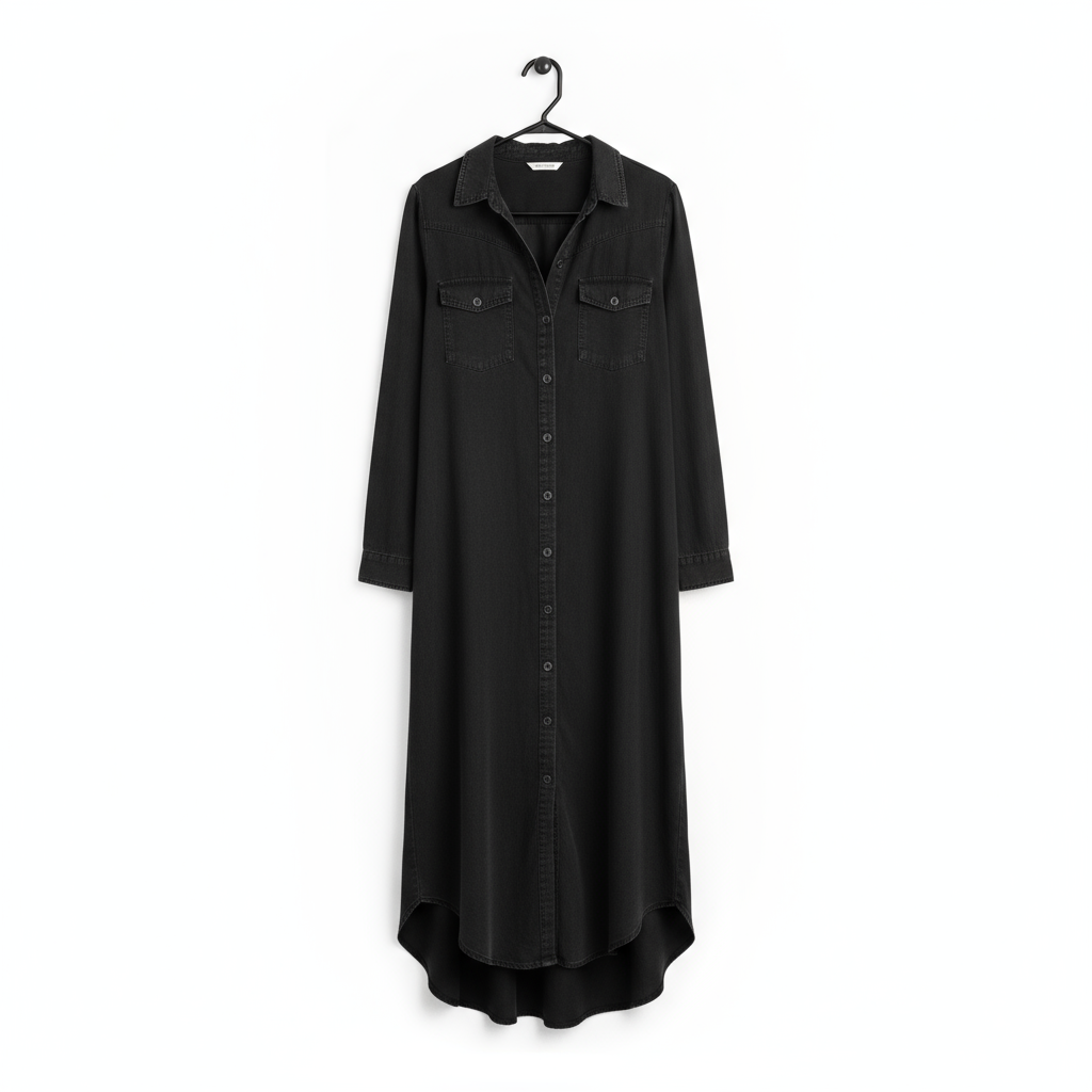 Sofia Long Sleeve Denim Maxi Dress – Effortless Everyday Elegance