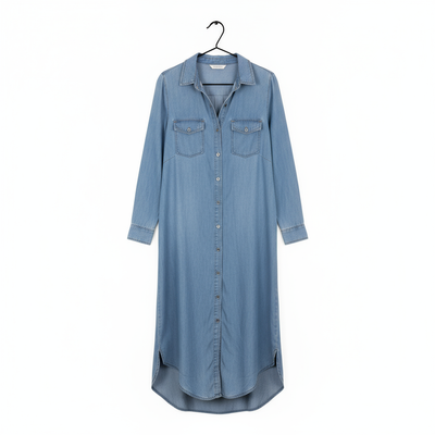 Sofia Long Sleeve Denim Maxi Dress – Effortless Everyday Elegance