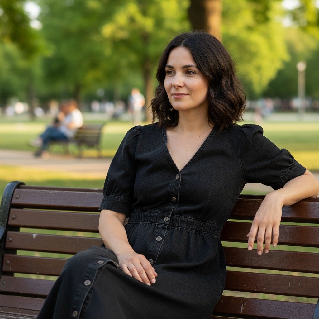 Sofia Button-Down Denim Dress – Effortless Everyday Style