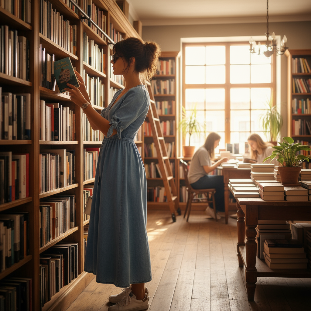 Sofia Button-Down Denim Dress – Effortless Everyday Style
