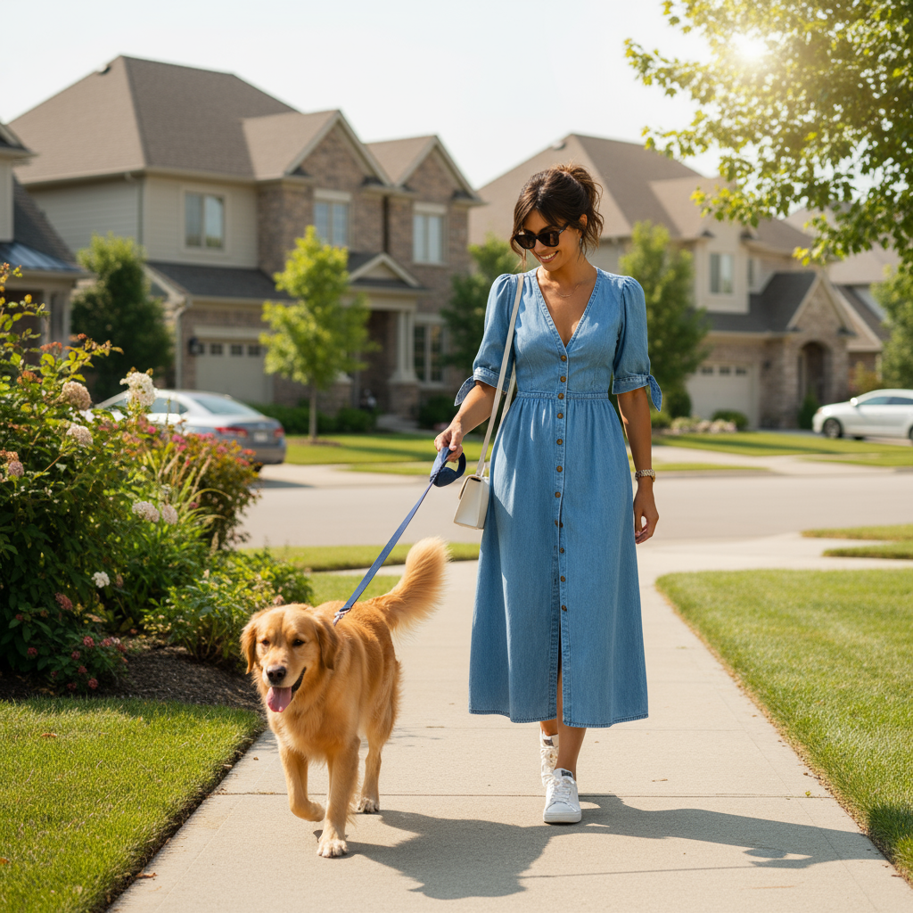 Sofia Button-Down Denim Dress – Effortless Everyday Style