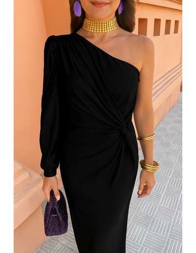 Alaysia™ | Elegant Black Summer Dress
