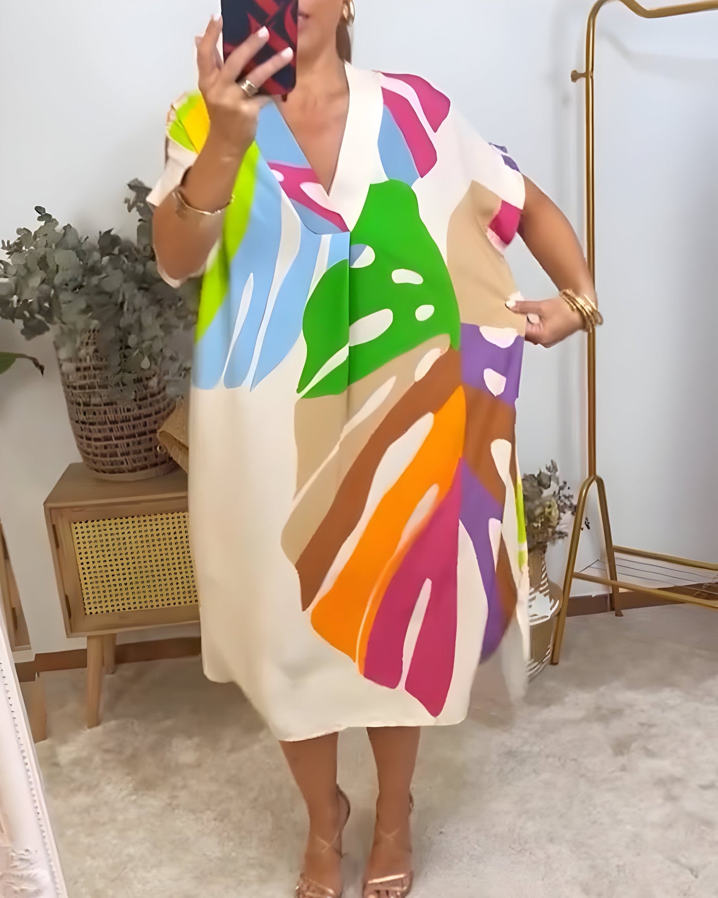 Emelia - Abstract Print Dress