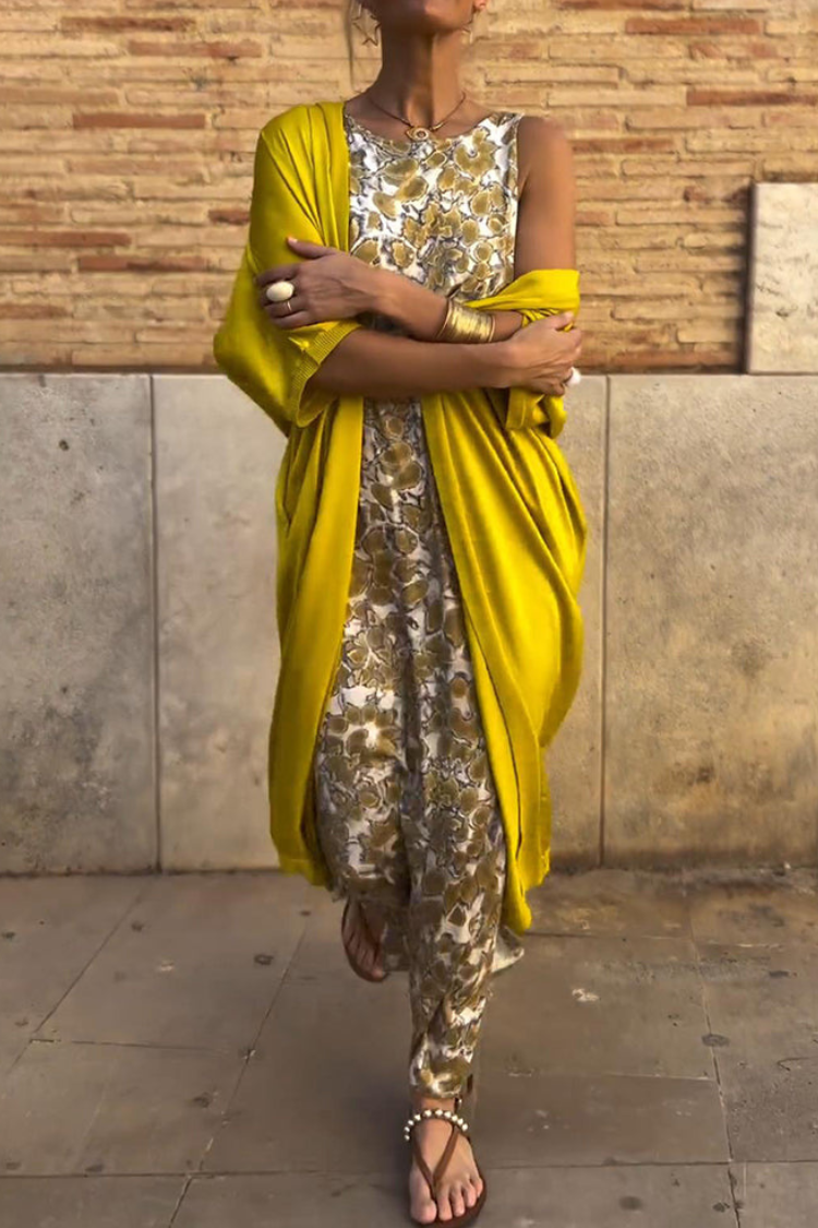 Zoya - long dress + matching cardigan (AS A GIFT)