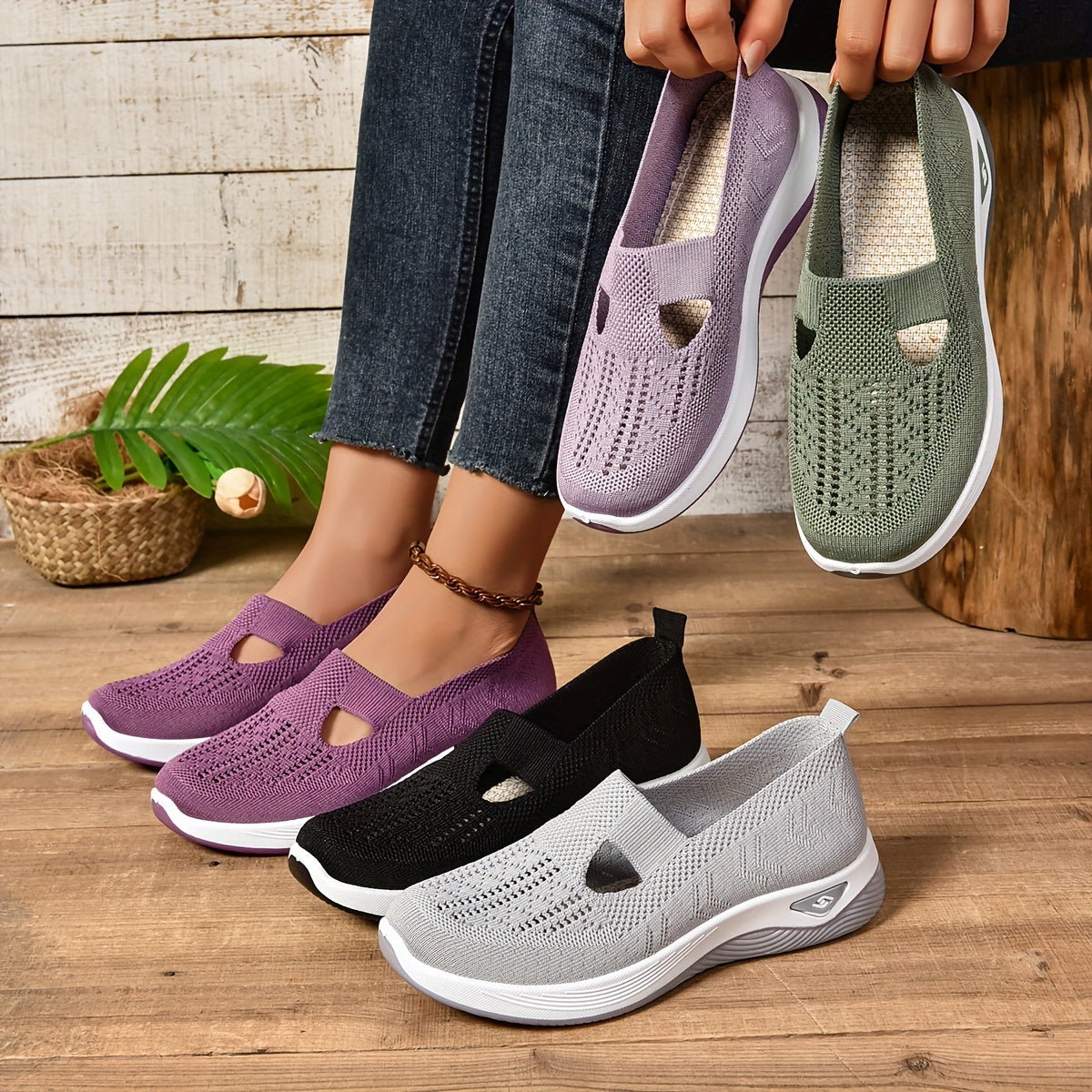 Slip-On Women's Shoes - Lightweight, Comfortable Footwear for Daily Use