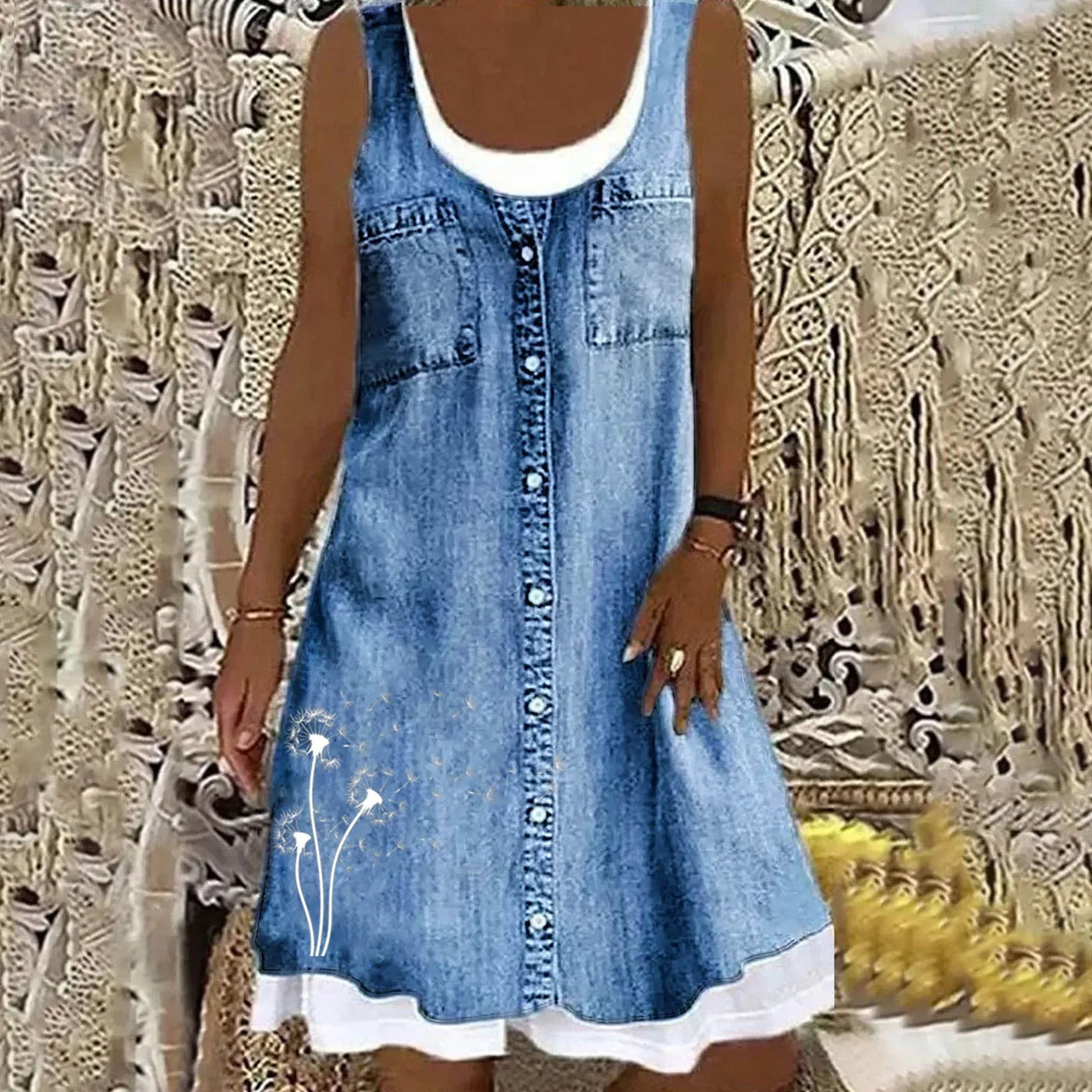 Sofia™ | Soft and Elegant Denim Dress