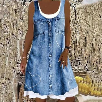Sofia™ | Soft and Elegant Denim Dress
