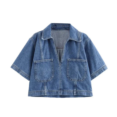 Sofia® | V-neck Denim Set