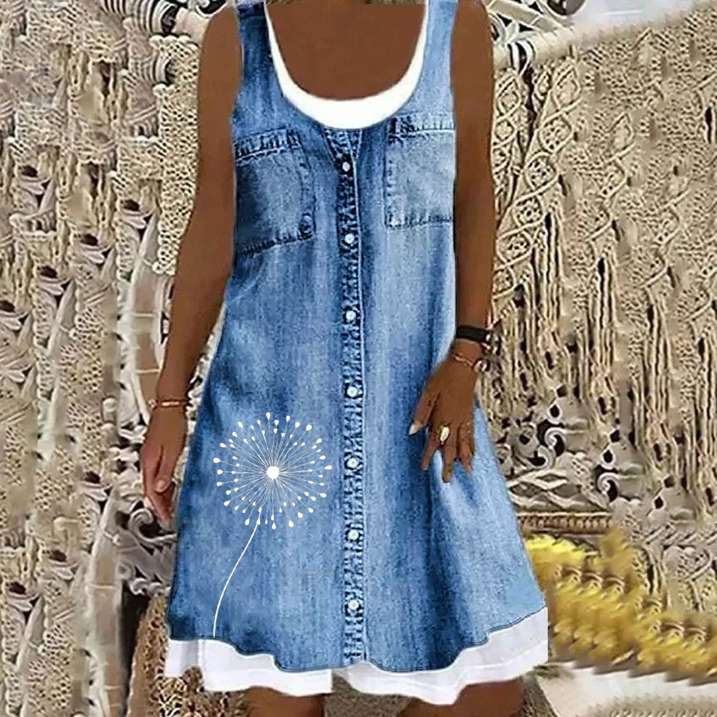Sofia™ | Soft and Elegant Denim Dress