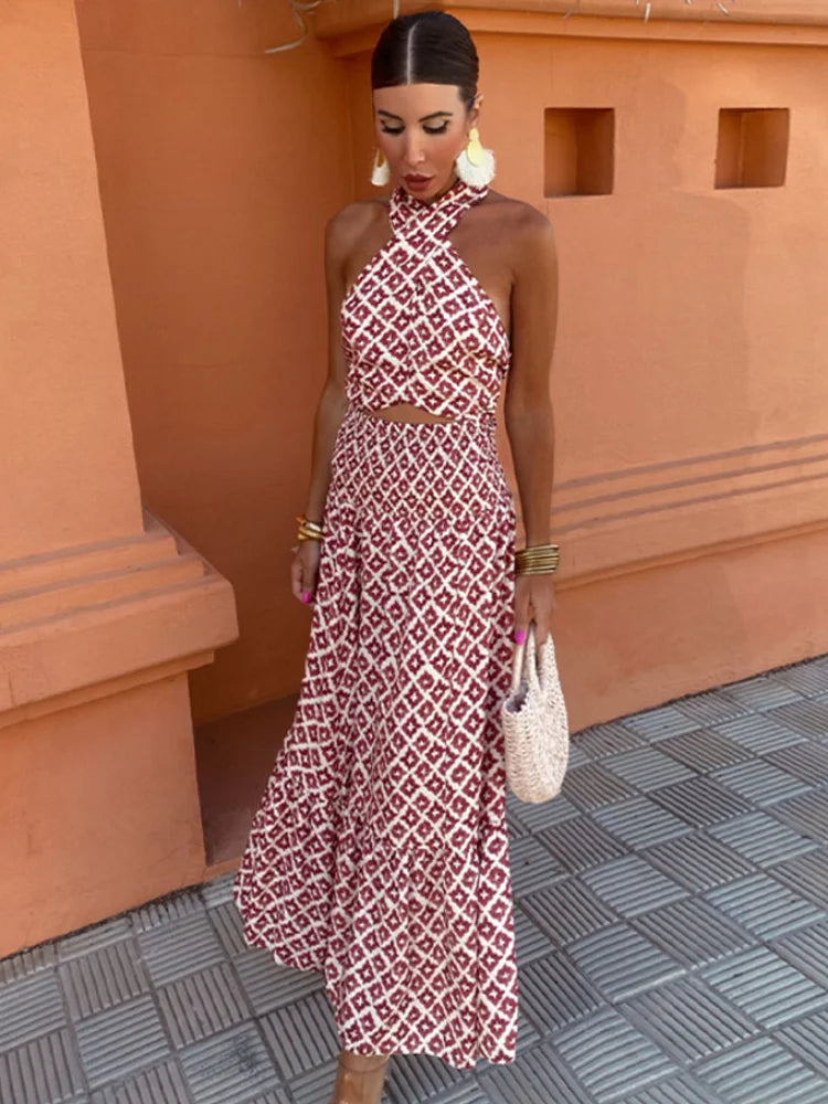 Mickay™ | Elegant Midi Dress with Off-the-Shoulder Sleeves
