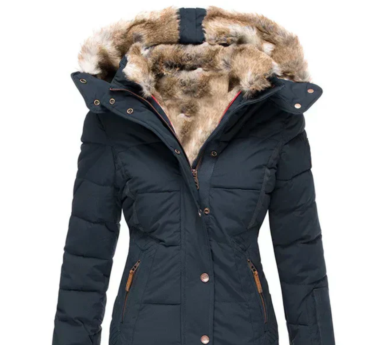 Bella - Cozy Winter Coat with Fur Interior