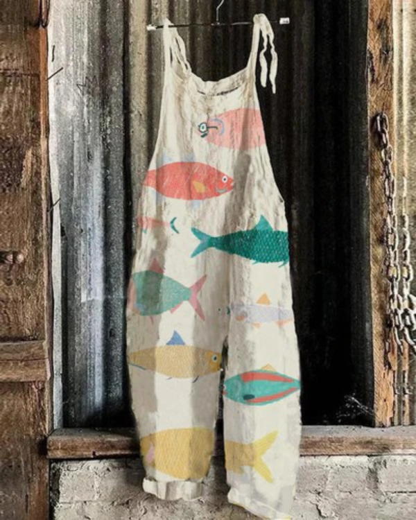Vintage Multicolour Jumpsuit - Effortless Style & Comfortable Fit