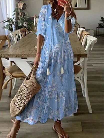 Womens Boho Dress - Flattering Fit Summer Dress in Soft, Breathable Fabric - Versatile Style for Any Occasion