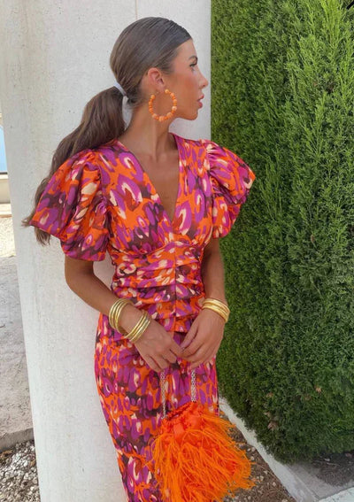 Arielle™ | Elegant and Vibrant Midi Dress