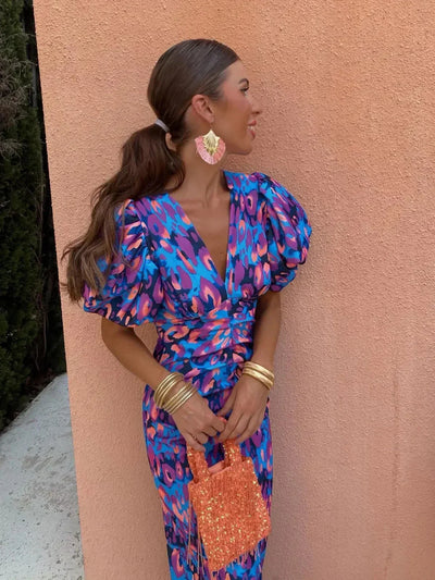 Arielle™ | Elegant and Vibrant Midi Dress