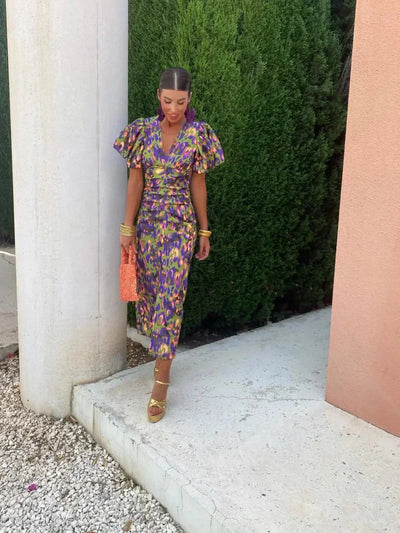 Arielle™ | Elegant and Vibrant Midi Dress