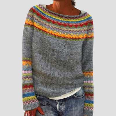Sienna | Women Patterned Knitted Sweater | Relaxed Fit & Warm