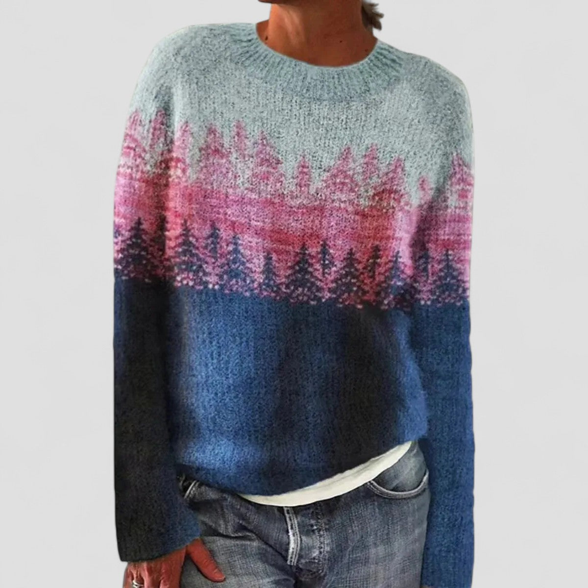 Sienna | Women Patterned Knitted Sweater | Relaxed Fit & Warm