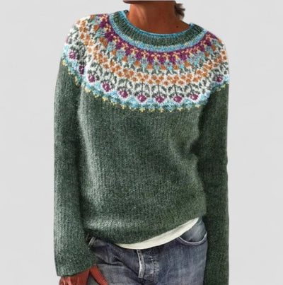 Sienna | Women Patterned Knitted Sweater | Relaxed Fit & Warm